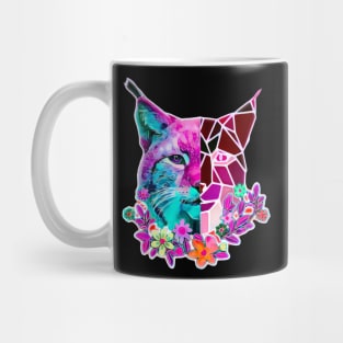 Lynx cat summer colors Mug